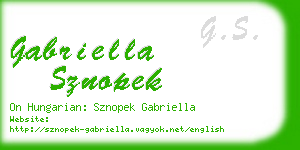 gabriella sznopek business card